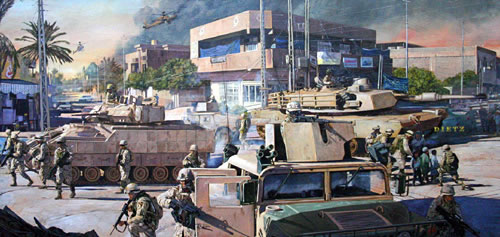 "Turning the Corner" - James Dietz - 1st Cavalry Baghdad Military Art